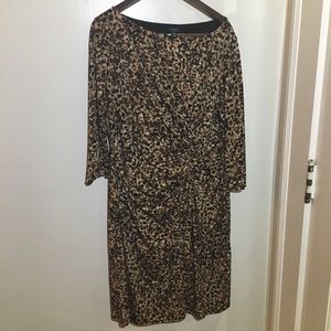 Chaps Animal Print Dress with stretch